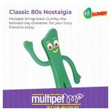 Multipet Gumby Latex Dog Toy - Squeaky Toy for All Dogs - Easy-to-Clean Dog Squeaky Toys - for Cuddling, Chewing & Playing - Cute Pet Toy (9\", Green)