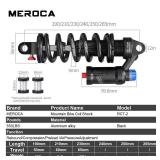 MEROCA Adjustable Air Spring Coil Over Shock Absorber for Mountain Bikes, 190-265mm, 550LBS Spring, Rebound, Compression, Preload, and Air Pressure (200-300 PSI) Fits MTB/Downhill/eBikes