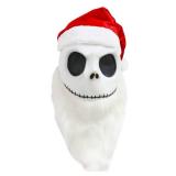 Christmas Santa Mask Halloween Cosplay Costume Mask The Skeleton White Beard Red Hat Nightmare Party Cosplay Props