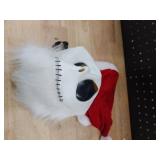 Christmas Santa Mask Halloween Cosplay Costume Mask The Skeleton White Beard Red Hat Nightmare Party Cosplay Props