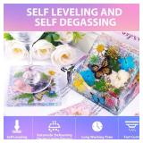 Pnente Crystal Clear Epoxy Resin Kit, 32oz Professional Self-Leveling No-Bubble UV Resistant Casting & Coating Resin for Crafts, Jewelry Making, Table Top, Molds, Wood River Tables and Art Projects