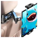 LMADFLY 360Â° Rotating Car Headrest Mount - iPad Holder for Car, Compatible with 5.5-18.4\" iPad/iPhone/Samsung Tablets - Adjustable Stand for Backseat Entertainment on Long Drives & Travel