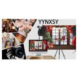 YYNXSY 7X5FT Christmas Backdrop Winter Birthday Window Photography Background Xmas Party Backdrop Xmas Tree Snow Fireworks Cartoon Christmas Photo Backdrops YY-3580
