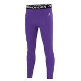 DEVOROPA Boys Leggings Quick Dry Youth Compression Pants Sports Tights Basketball Base Layer Purple L