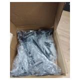 8 Pcs 6\" Black Solid Steel Floating Shelf Bracket Blind Shelf Supports - Hidden Brackets for Floating Wood Shelves - Concealed Blind Shelf Support â Screws and Wall Plugs Included