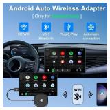 Android Auto Wireless Adapter for Wired Android Auto Cars Converts Wired to Wireless - Easy Setup Plug & Play Seamless Connection Stable and Fast