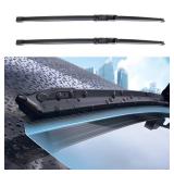 HEVLE Windshield Wiper Blades, Premium All-Season Windshield Wiper Blades, Wiper Blades Easy Install & Durable Stable Quiet Universal Car Accessories for Most Car