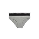 Calvin Klein Motive Cotton 2 Pack Bikini Panty Black/Gray Heather XL