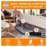 K&H Pet Products Pet Bed Warmer, Turn Any Pet Bed Into a Heated Cat or Dog Bed, Waterproof Indoor Heated Warming Pad Insert, Automatic Temperature, Safety Listed - Large 24.5 X 11.75in Gray