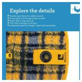 RC Pets Double-Layered, Adjustable Tundra Fleece | 16 Inches, Marigold Plaid