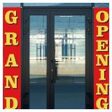 Grand Opening Decorations Outdoor Red Grand Opening Porch Sign Banner New Store Restaurant Grocery Cafes Shop Advertising Business Start Sign