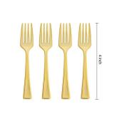 N9R 200PCS Gold Plastic Mini Forks, 4 Inches â Heavy Duty Disposable Cocktail, Dessert & Appetizer Forks, Elegant Party Serving Utensils for Tastings, Finger Foods, Weddings, Events