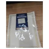 Geographics Parchment Certificates, 8-1/2\" x 11\", Serpentine Gold Foil, Pack Of 12