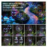 PEVOROS Garden Decor Solar Lights Outdoor,120LED Waterproof Colorful Solar Garden Lights for Outdoor Decoration,Yard, Patio, Porch,Flower Pot,Pathway,Christmas (2Pack)