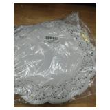 Yexiya 200 Pcs Doilies Lace Paper Doilies 14 Inches Disposable Foil Lace Placemats Large Round Paper Pad Placemats for Cakes Crafts Wedding Birthday Party Decoration(Gold)