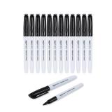 Amazon Basics Fine Tip Point Permanent Markers for Office, School, and Home Use, Black, 12 Pack