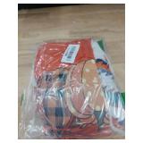 MHTOR Leopard Plaid Pumpkin Kangaroo Pocket Hoodie Women Plaid Pumpkin Thanksgiving T-Shirt Color Block Fall Tshirts(Medium,Orange-1)