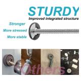 4Pcs Universal Baby Gate Threaded Spindle Rod, M8 (8mm) Replacement Bolt Part for Pet Pressure Mounted Safety Gates, Extra Long Baby Tension Gate Extender (White)