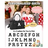 Initial Travel Duffel Bag Sports Gym Bag for Boys Teen Birthday Gifts,Black Personalized Weekender Bag Carry On Tote Bags for Men,Waterproof Overnight Luggage Bag Airplane Travel Essentials(Letter H)