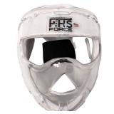 Field Hockey Face Mask Force Clear Transparent Penalty Short Corner Protection White Padding (Senior, White)