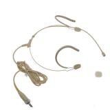 Beige SL6 Strong Cable Ear Hanging Headset Microphone for Sennheiser EW G3 G4 BeltPack Wireless System Omnidirectional Head Mic