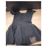 jujudanser Teen Girls Women Adult Black Skirted Leotards Dance Dress for Ballet S