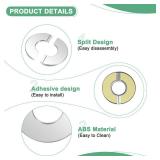 M METERXITY 4-Pack Wall Split Flange, for 1 Inch/25mm OD Pipe 304 Stainless Steel Escutcheon Plate Round Self-Adhesive Plumbing Cover Plates for Water Pipe/Faucet