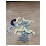 M METERXITY 4-Pack Wall Split Flange, for 1 Inch/25mm OD Pipe 304 Stainless Steel Escutcheon Plate Round Self-Adhesive Plumbing Cover Plates for Water Pipe/Faucet