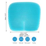 masteymoh Gel Seat Cushion for Long Sitting, Gel Cushions for Pressure Sores Relief, 18.5x17.3x1.2 Inches Cooling Gel Car Seat Cushion, Seat Cushions for Office Chairs with Breathable Nonslip Cover