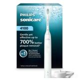 Philips Sonicare 4100 Series Electric Toothbrush - Sonic Toothbrush with Advanced Sonic Technology, Pressure Sensor, Two Intensity Settings, Smartimer & Quadpacer, White, Model HX3681/23