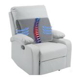 HOMBYS Lumbar Support Pillow for Recliner Chair, Memory Foam Back Support Cushion for Elderly,Extra Large Lumbar Support Pillow,Thick Backrest for Home Reading (Grey, 20âx13.5\"x5\")