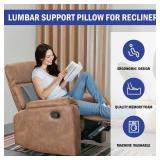 HOMBYS Lumbar Support Pillow for Recliner Chair, Memory Foam Back Support Cushion for Elderly,Extra Large Lumbar Support Pillow,Thick Backrest for Home Reading (Grey, 20âx13.5\"x5\")