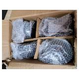 NONMON 4 Pack Dummy Fake Camera Security CCTV Dome Cameras with Flashing Red LED Light for Indoor Outdoor Home Business, Black