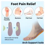 AOV Wide Walking Shoes for Women Arch Support Plantar Fasciitis Tennis Sneakers Wide Toe Box Orthotic Shoes Size 9 BlackPurple