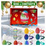 Advent Calendar 2025, 3D Printed Dragon Eggs with Dragon Inside, Christmas Gifts for Child, Fidget Toys for kids, 3D Printed Animals Collectibles for Adults Teens Kids