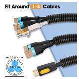 120 FT Wire Loom 1/2 Inch, Split Wire Loom Tubing Wire Conduit, Wire Protector Tubing â Black