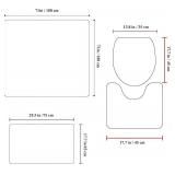 BIVIPO Christmas Bathroom Set 4-Piece, Holiday Shower Curtain with Hooks, Non-Slip Bath Mat, Toilet Lid Cover & U-Shaped Rug, Festive Bathroom Decor, 72x72 Inches