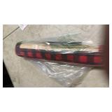 CHAMBERY Christmas Kitchen Rugs Set Of 2,Non-slip Backing Buffalo Plaid Merry Christmas Kitchen Mats For Floor,Low-Profile Winter Xmas Tree Holiday Decorations Christmas Doormat - 17x29 and 17x47 Inch