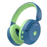 iClever BTH20 Active Noise Cancelling Headphones for Kids, 60H Play Time,Type C Fast Charging, Safe Volume 80dBA, Bluetooth5.4, Award-Winning Kids Headphones Wireless for iPad Tablet Airplane, Blue
