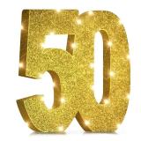 ToCome 50th Birthday Party Decorations 12x12 Inch Anniversary 50th Centerpiece Table Decorations