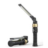 HOTLIGH Rechargeable Work Light - 5000mAh Magnetic Flashlight with 360Â° Rotate Foldable Design, 1200 Lumens Led Work Light, 3 Lighting Modes Mechanic Light for Car Repairing/Emergency