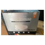 blunique Electric Heated Mattress Pad Full Size Single Control Bed Warmer, Deep Pocket, Side Storage Pouch for Controller, Machine Washable, 3D Air Layer Fabric, 54\"x75\", White