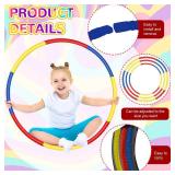 Sratte 12 Pcs Hoop for Detachable Adjustable Hoop Colored Exercise Ring Plastic Circle for Gymnastics Equipment Require Self Assembly (28 Inch,Red,Blue,Yellow)