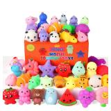 30 Pack Squishy Toys, Kawaii Squishies Party Favors for Kids 4-8 8-12 Treasure Box Toys for Classroom Birthday Xmas Gifts Goodie Bag Mini Animals Mochi Squishy Stress Relief Sensory Toys Random