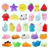 30 Pack Squishy Toys, Kawaii Squishies Party Favors for Kids 4-8 8-12 Treasure Box Toys for Classroom Birthday Xmas Gifts Goodie Bag Mini Animals Mochi Squishy Stress Relief Sensory Toys Random