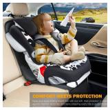 Siivton Car Seat Protector for Child Seat Cushion for Leather and Fabric Seats, 2 Mesh Pockets, Non-Slip Backing, Carseat Protectors for Vehicles, Baby, Pets (2 Pack)