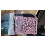 Blissun Christmas Tree Collar, Sequin Christmas Tree Skirt, Foldable Christmas Tree Ring, Xmas Tree Stand Base Cover for Christmas Tree Decoration, Pink