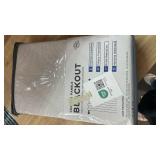 INOVADAY 100% Blackout Curtains for Bedroom, Black Out Curtains 84 Inch Long, Clip Rings Linen Blackout Drapes, Thermal Insulated Room Darkening for Living Room, 2 Panels - Beige,W50xL84