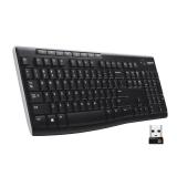 Logitech K270 Wireless Keyboard for Windows, 2.4 GHz Wireless, Full-Size, Number Pad, 8 Multimedia Keys, 2-Year Battery Life, Compatible with PC, Laptop, Black