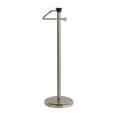 ZCCZ Toilet Paper Holder with Storage - Free Standing Tissue Dispenser - Nickel Finish - Holds up to 5 Mega Rolls - No Tools Required for Assembly - Durable and Stylish Bathroom Accessory